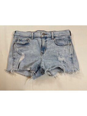 Old Navy Boyfriend Denim Distressed Light Wash Cutoff Shorts Sz 6 (LL461)